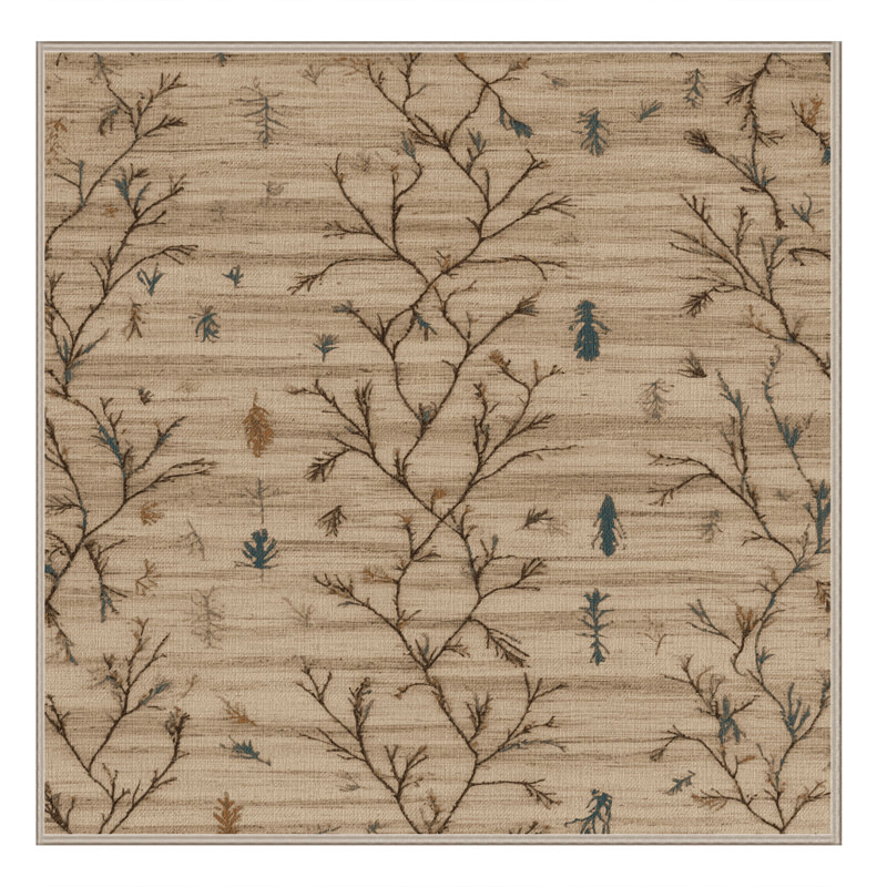 Tapis brun lavable à la machine, Carré 6 pi