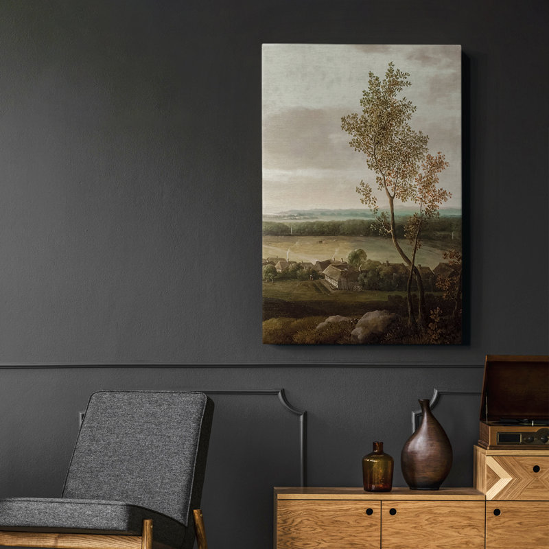 Paysage rétro CCLII - Toile tendue avec châssis, H 13 po x l 9 po