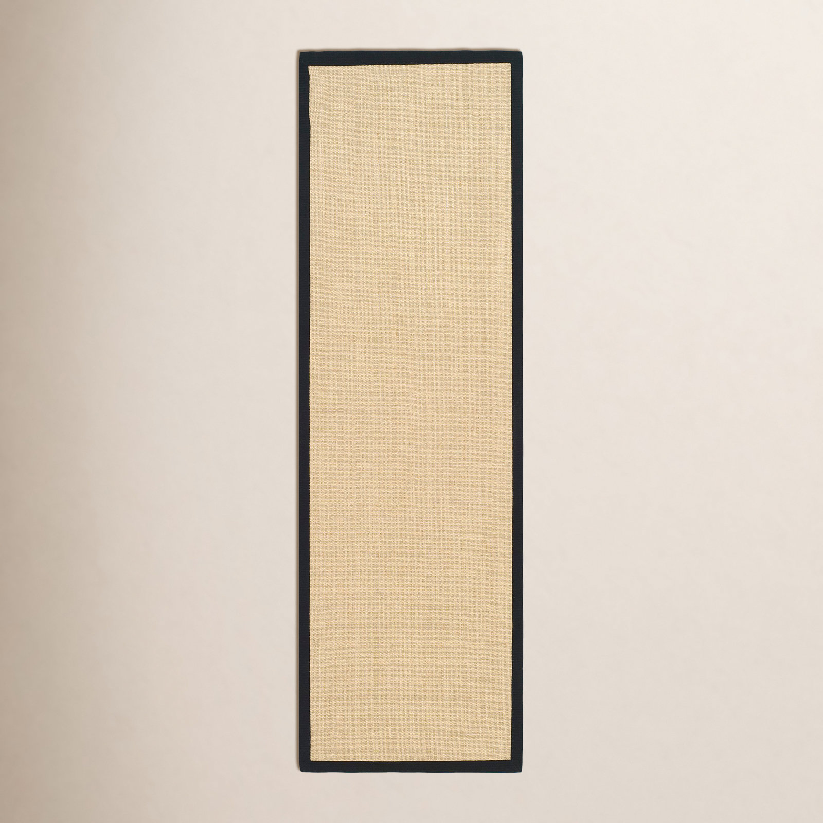 Auckland Jute Maize/Black Area Rug, Runner 2'6" x 12'