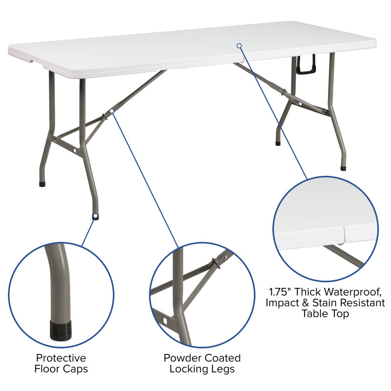 Auvent escamotable 10 pi x 10 pi Lennon Table à deux volets pliable avec roulettes, Bleu