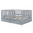 Daybed With Fence Guardrails And 2 Drawers, Split Into Independent Floor Bed & Daybed-1500904636