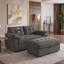 Causeuse inclinable manuelle de 56 po de large avec repose-pieds avec rangement et USB intégré-133711087