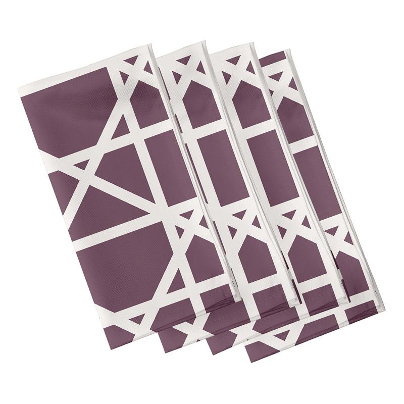 Ensemble de serviettes 4 pièces Pflugerville, L 18 po x L 18 po, Mauve