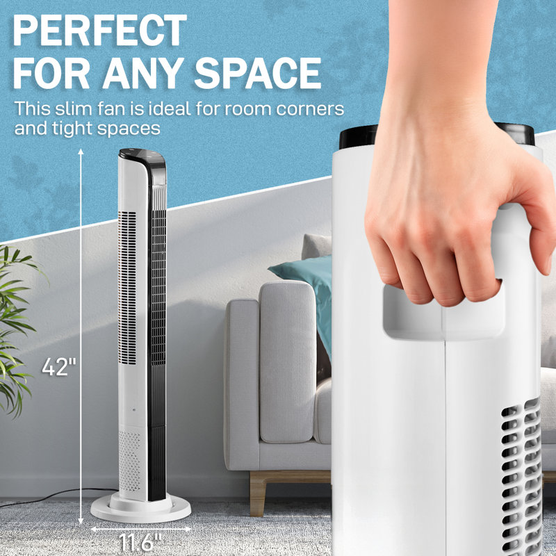 Ventilateur de plancher oscillant électrique 42 "avec fonction WIFI