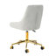 Fauteuil de salon réglable en velours avec pieds dorés Lift-537662226