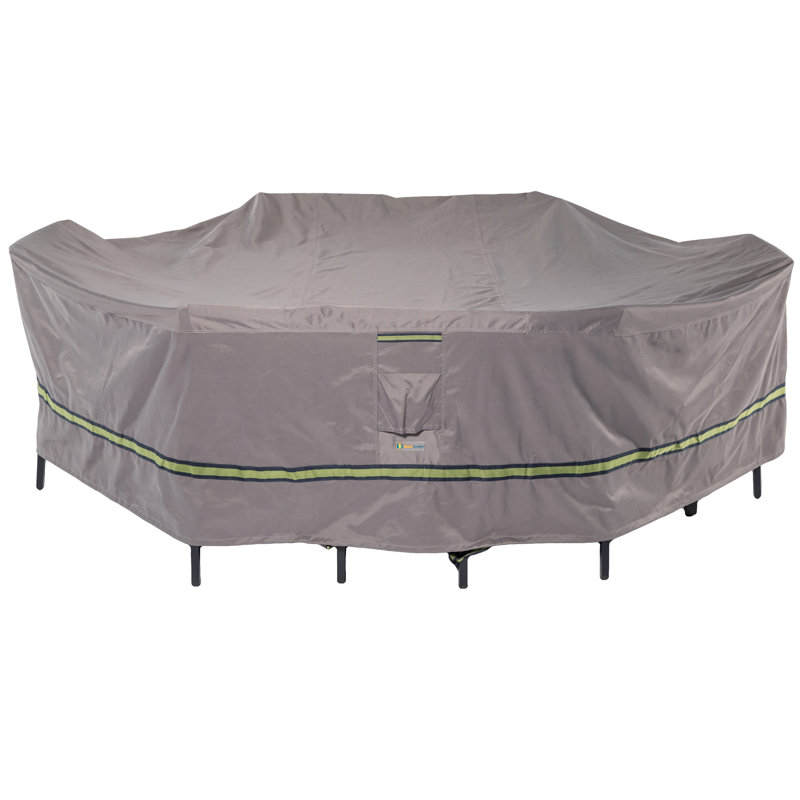 Elegant Waterproof Outdoor Dining Set Cover, 32" H x 127" W x 84" D, Gray