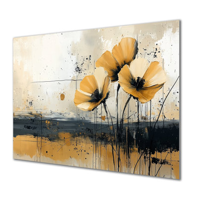Minimalisme, désert, fleur des œillets I - œillets, impression sur métal