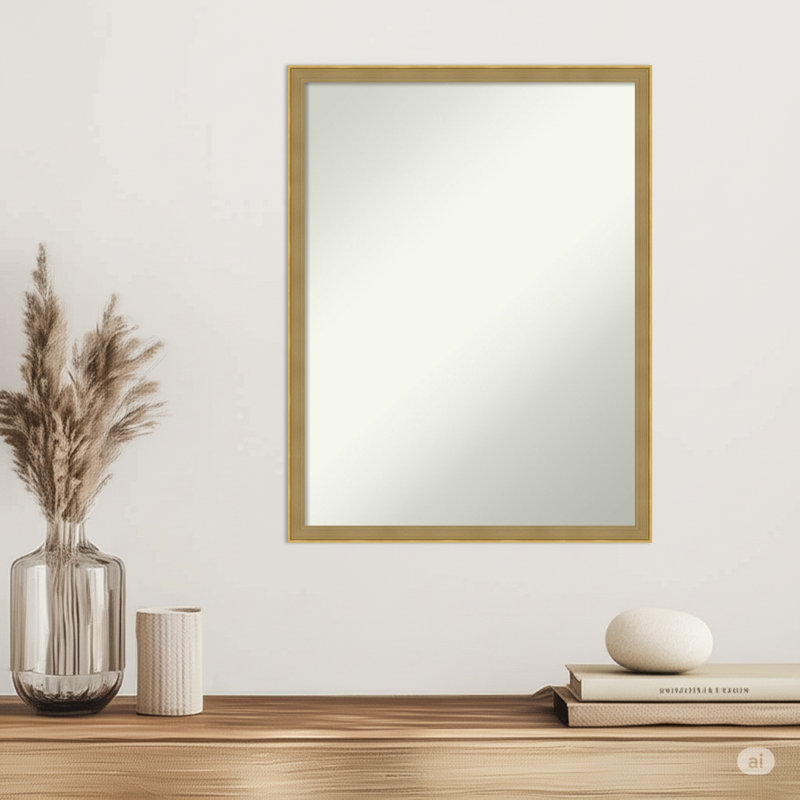 Miroir mural Incline, 25,5 po x 19,5 po, Or foncé
