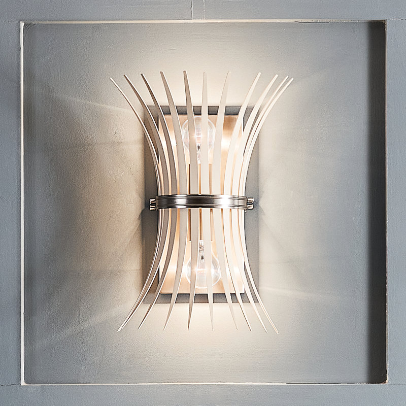 Flush Mounted Sconce, Brushed Nickel