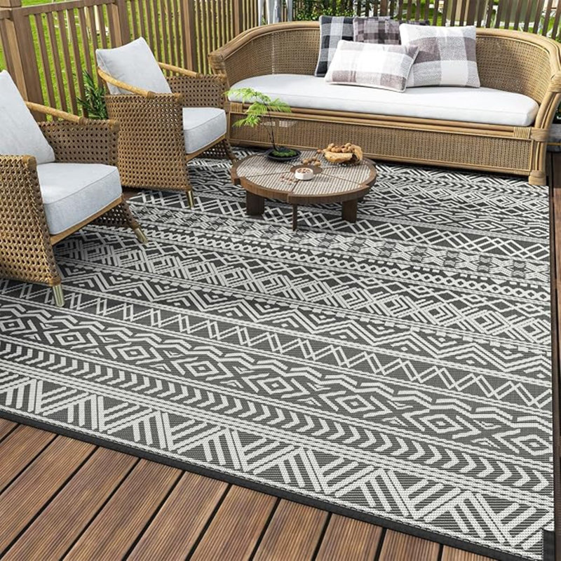 Tapis d'extérieur imperméable à l'eau pour l'extérieur, Rectangle 6 pi x 9 pi