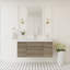 Meuble-lavabo flottant avec lavabo en résine et tiroirs à fermeture en douceur-758109142