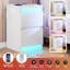 2 Drawer Bedside Table with Flip-Top Storage, Bedside Cabinet with Bluetooth LED Light Strip & UK Charging Station 2AC/2USB, Wood Side Table with Lighting for Bedroom Living Room Home-1650055979