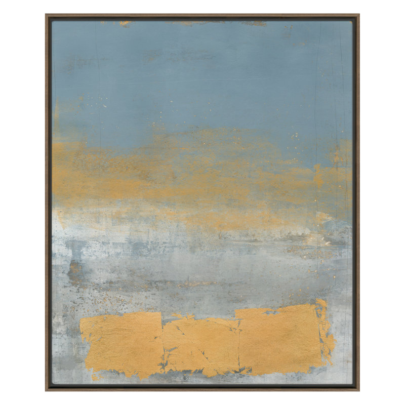 «Seaside Reflections 2» par Maeve Harris, reproduction sur toile flottante, H 36 po x l 30 po, Cadre flottant noyer