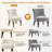 Chenille Upholstered Button Tufted Wingback Side Chair-351151113