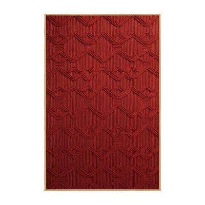 Tapis brun treillis lavable à la machine