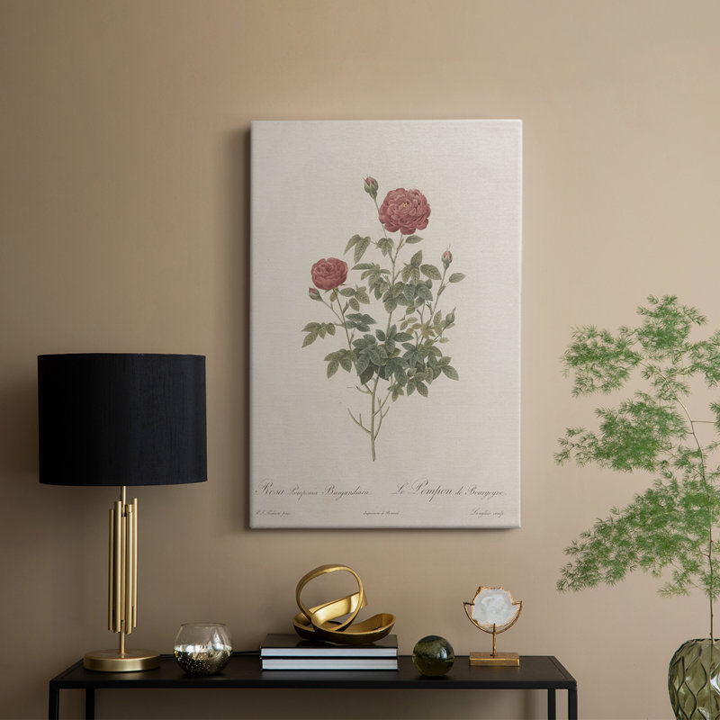 Motif floral rétro CLX III - galerie Cavas, H 36 po x l 24 po