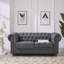 Causeuse de canapé classique en similicuir Chesterfield