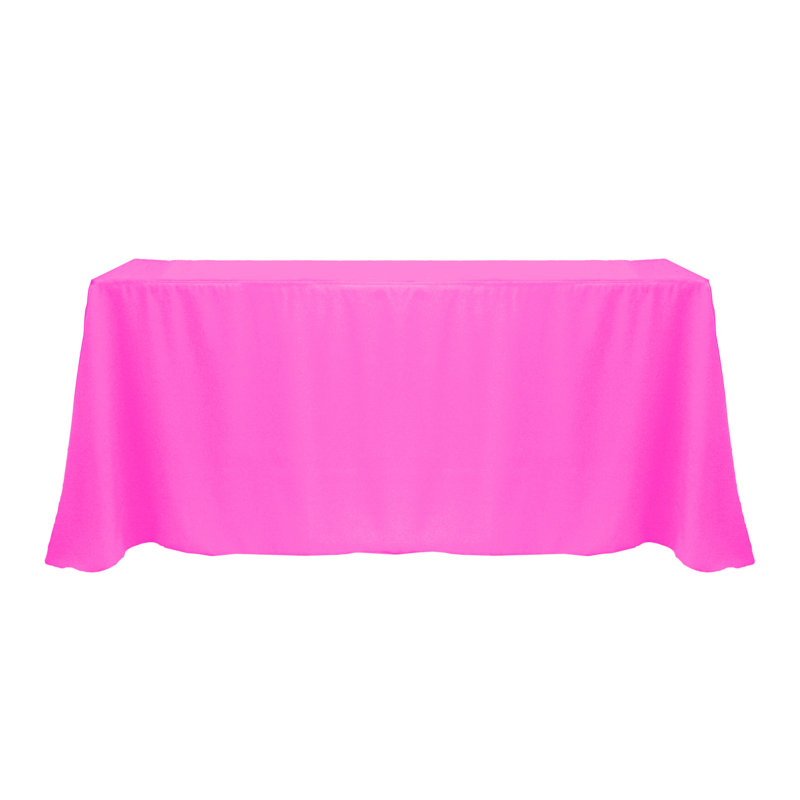 Solee Solid Color Tablecloth, 108" x 132", 1, Neon Pink