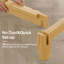Structure de lit avec joint de plancher, lit plateforme 100% bois de bambou massif avec 12 lattes de bois et espace de rangement sous le lit de 6,89 po, cadre de lit de style minimaliste japonais pour la chambre à coucher-1360748664-1360748668