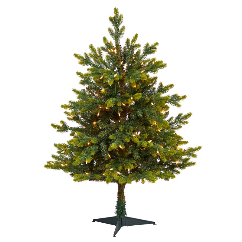 Lighted Artificial Christmas Tree, 3' H