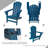  Folding Adirondack Chair Patio Outdoor Chairs HDPE Plastic Resin Deck Chair-834806194