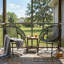 Chaise d'extérieur en osier de patio en rotin PE noir et structure en fer, ensemble de 2-70862614