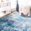 Tapis en faux cachemire dégradé bleu dégradé-1454455284