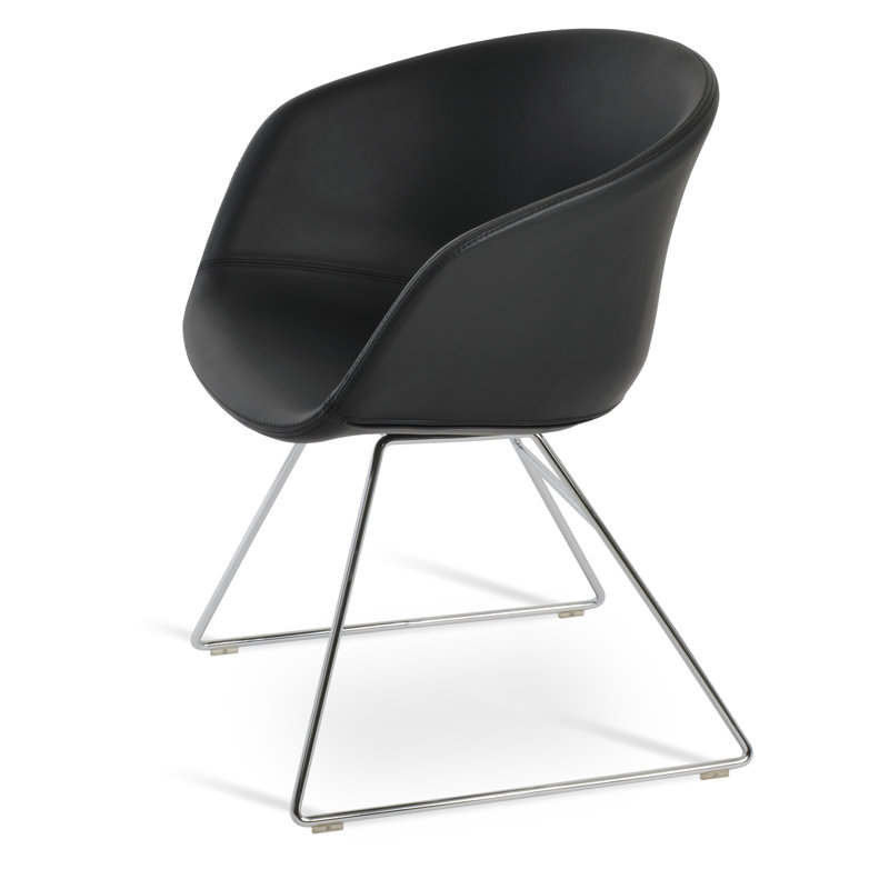 Fauteuil Tribeca, Chrome, Rouge
