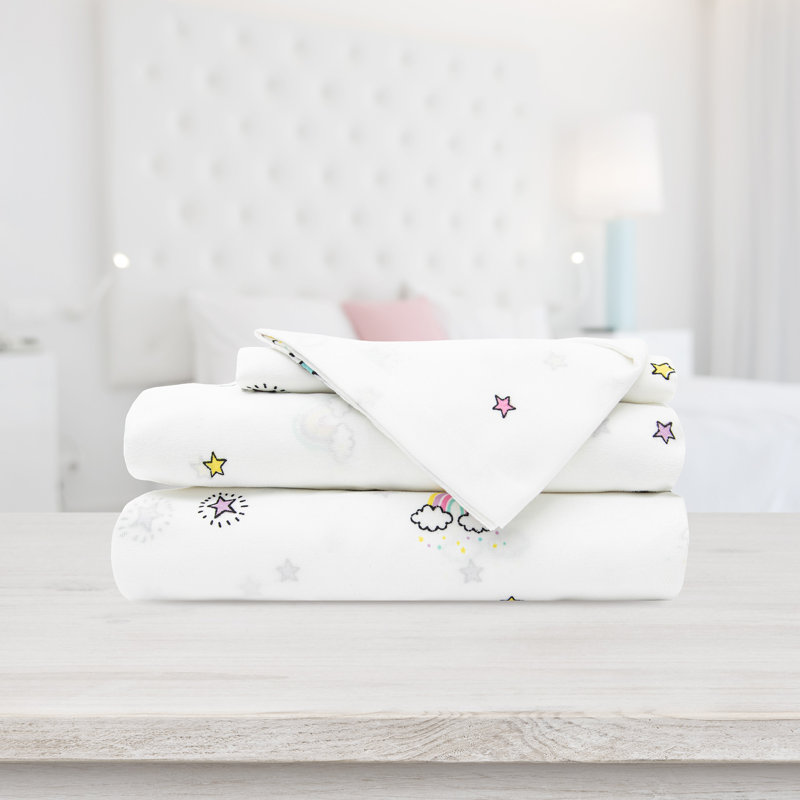 Ensemble de draps en micro-fibre, Ensemble de draps pour lit double + drap-housse + 