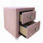Table de chevet Montreux en tissu rose