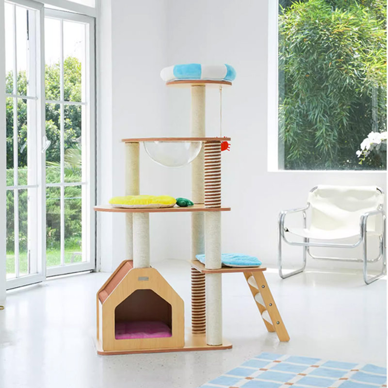 4 Tiers Cat Tree with Condons,Perch,Scratching Posts