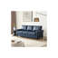 Canapé Chesterfield classique avec similicuir, garniture cloutée argentée, structure en bois massif