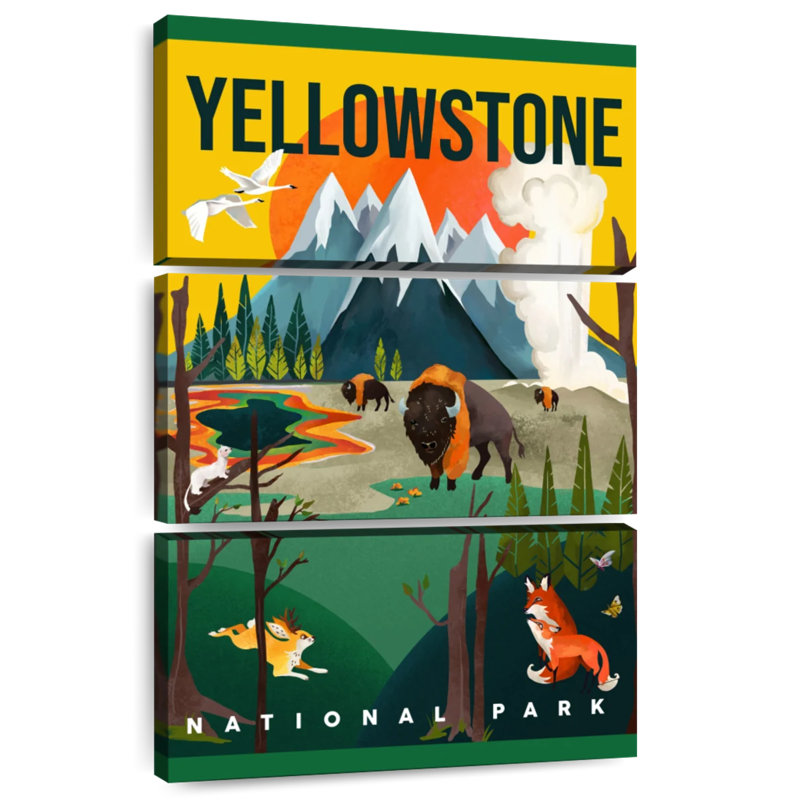 Yellowstone Park, 65" H x 42" W