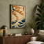 Blossoms and Waves Japandi - Wrapped Canvas-605291515-605291509