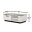 Table basse l 47 po avec plateau en faux marbre