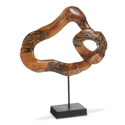 Carved Wood Swirl on Stand