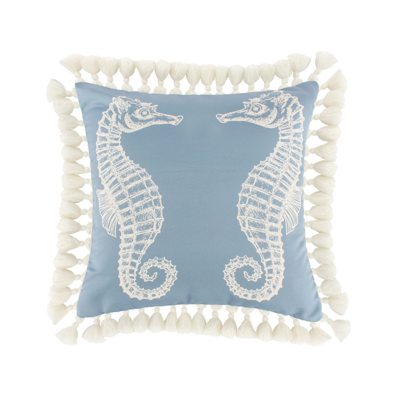Greenland Home Fashions Atlantis Jade/Coral Decorative Pillow Pair 18"x18" & 12"x20" Polyester and Cotton Blend Covers with Polyester Inserts
