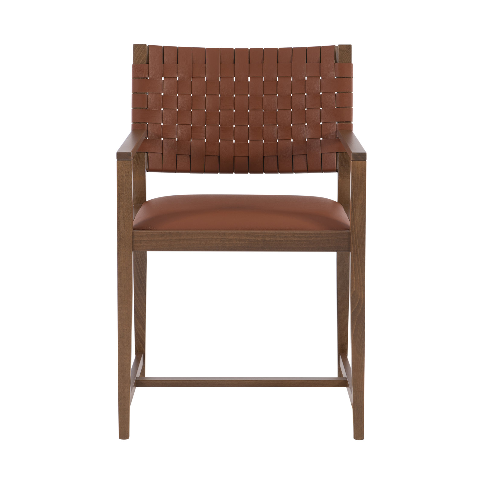 Morrow Genuine Leather Dining Armchair