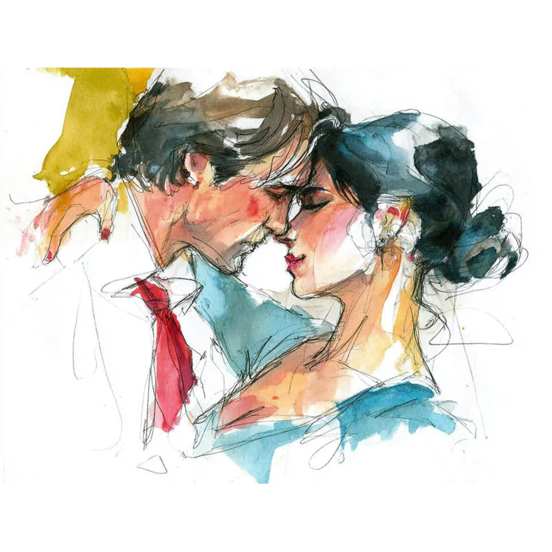 Art mural romantique sur toile tendue, H 16 po x l 24 po
