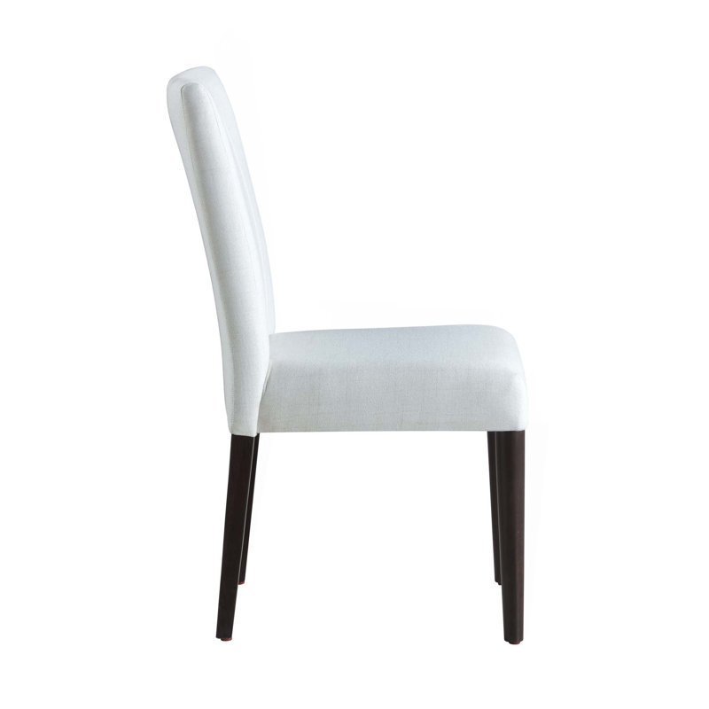 Chaise d'appoint à finition blanche, ensemble de 2