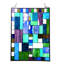 Panneau de fenêtre rectangulaire en verre picasso