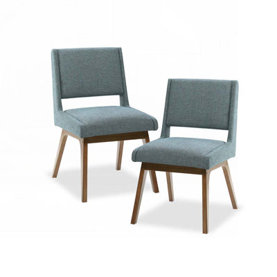 Ensemble de chaises sans accoudoirs en polyester avec 4 pieds