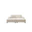 Canapé convertible combiné, tissu velours côtelé, canapé-lit moelleux moderne, fauteuil double salon surdimensionné, beige-1036162076