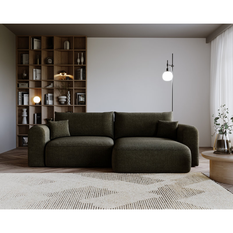 3 Seater Corner Sofa , Left Hand Facing, Black
