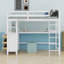 Lit mezzanine avec bureau, tiroirs et tablettes-126665794