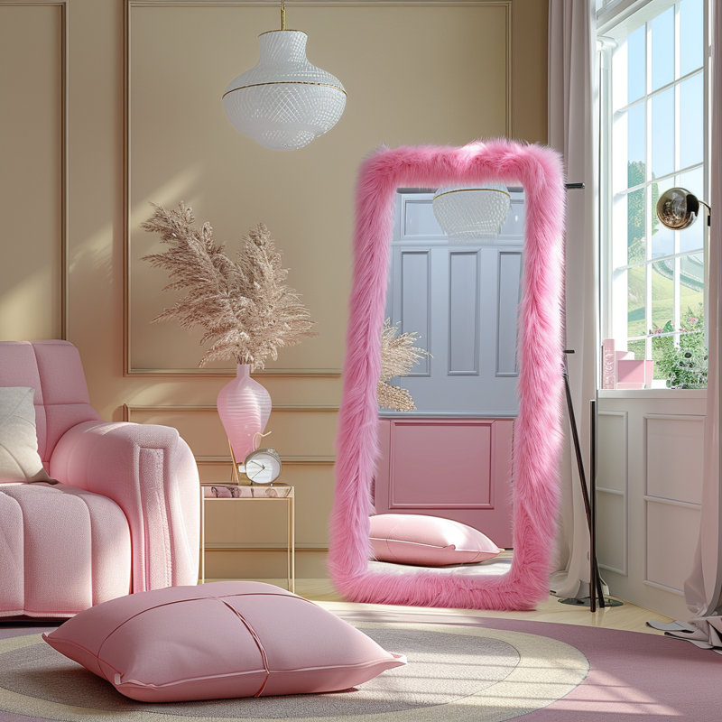 Miroir de plancher Bohde, Rose, 63 po x 24 po