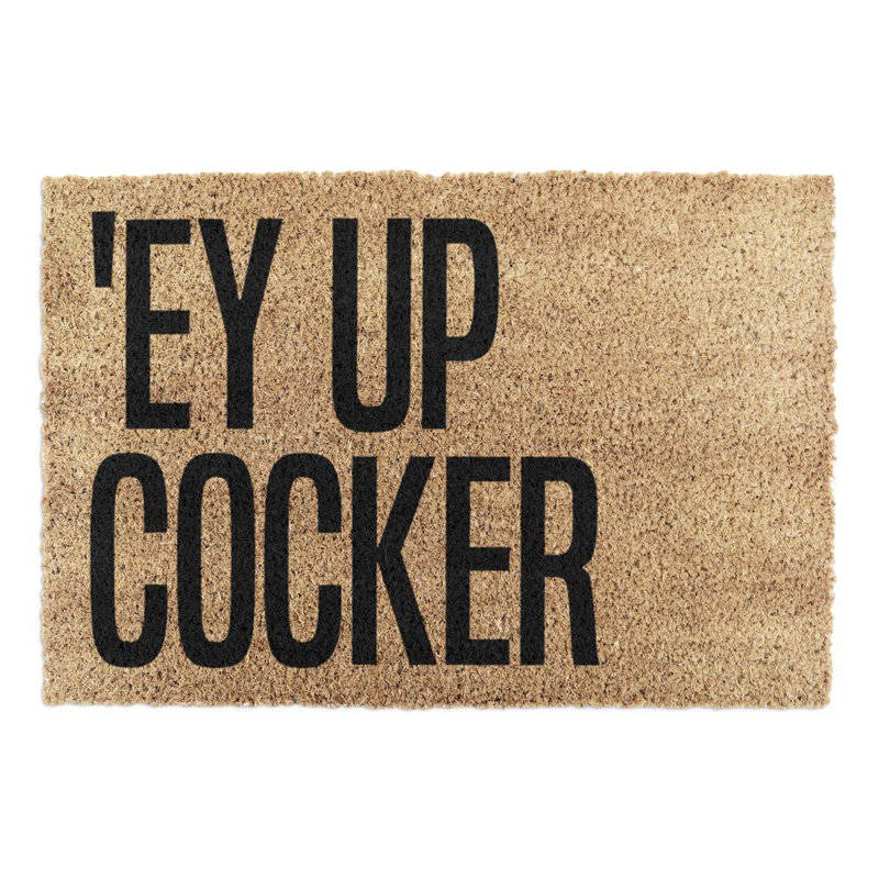 Benham Ey up Cocker Kitchen Mat, Black/Orange