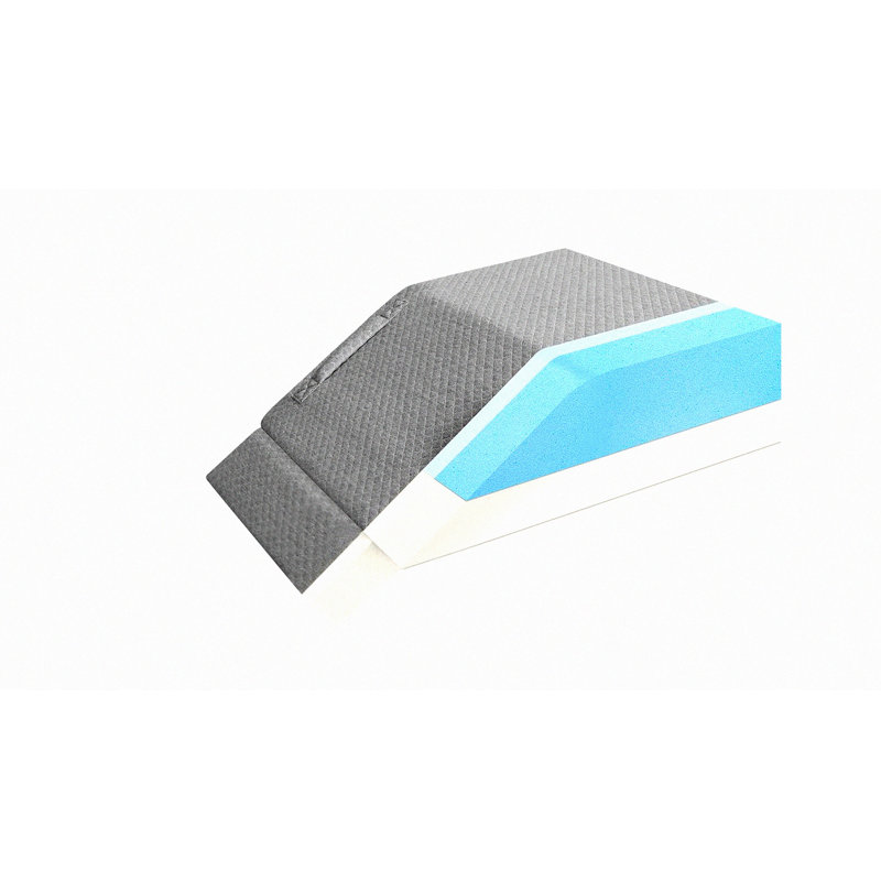 Cooling Gel Memory Foam Leg Elevator - Sciatica Relief Wedge Pillow for Swelling, Back, Knee, Hip, and Ankle Pain - Sleep Aid for Improved Blood Circulation