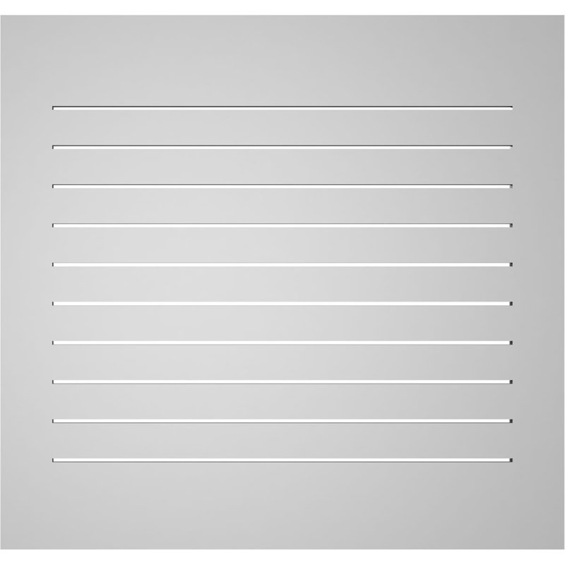 Évent à pignon fonctionnel en uréthane rectangulaire à fixation en surface, brun clair apprêté, H 36 po x l 38 po x P 1 po