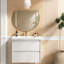 Meuble-lavabo mural moderne en bois avec rangement 24 po-571677102